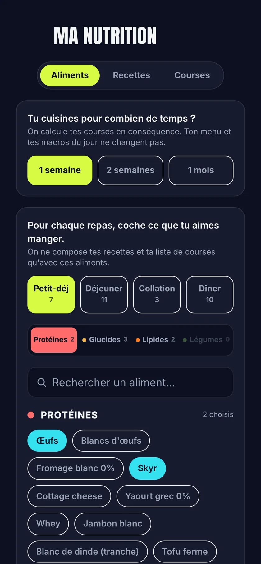 Ses aliments